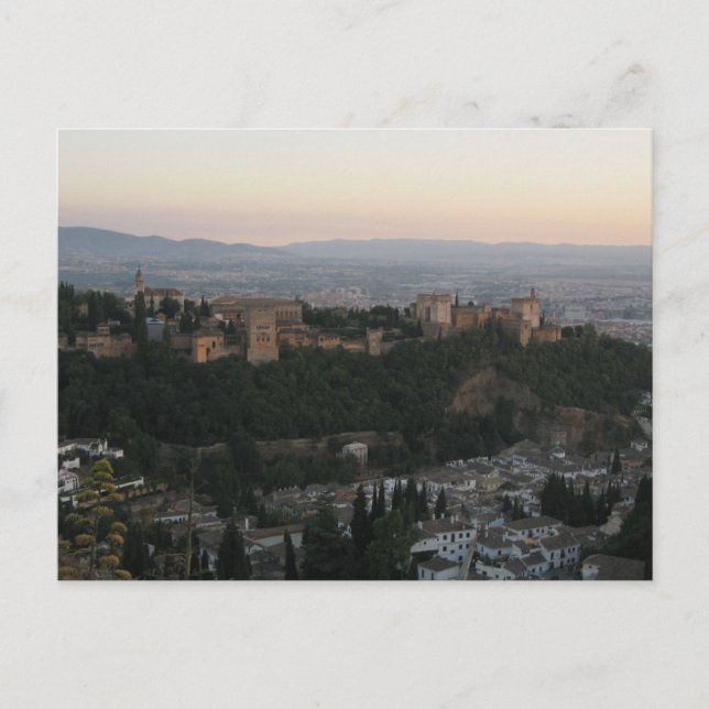 Granada Spanien, Alhambra Postcard Vykort (Framsida)