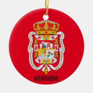 Granada Spanien beställnings- keramisk prydnad Julgransprydnad Keramik