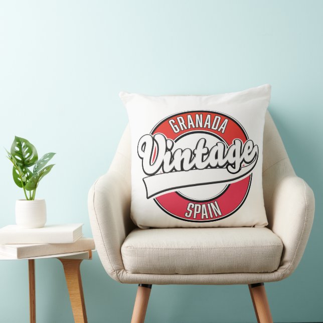 Granada Spanien vintage logotyp Kudde (Stol)