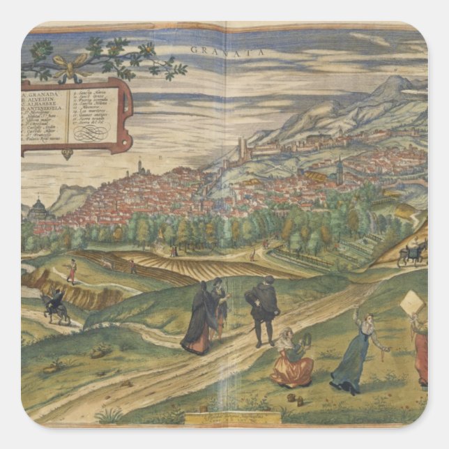 Granadas syn fyrkantigt klistermärke (Framsida)