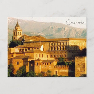Granadröd alhambra vykort