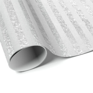 Grånar den Monochromatic randlinjer för silver Presentpapper