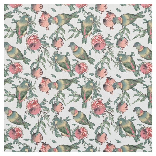 Granat och lovfåglar tyg (Provkarta)