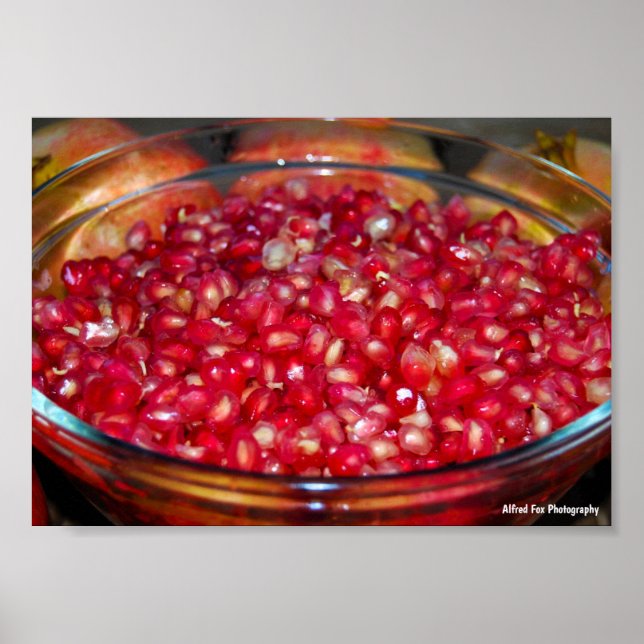 Granatäpple Frukt i Skål Poster (Framsidan)
