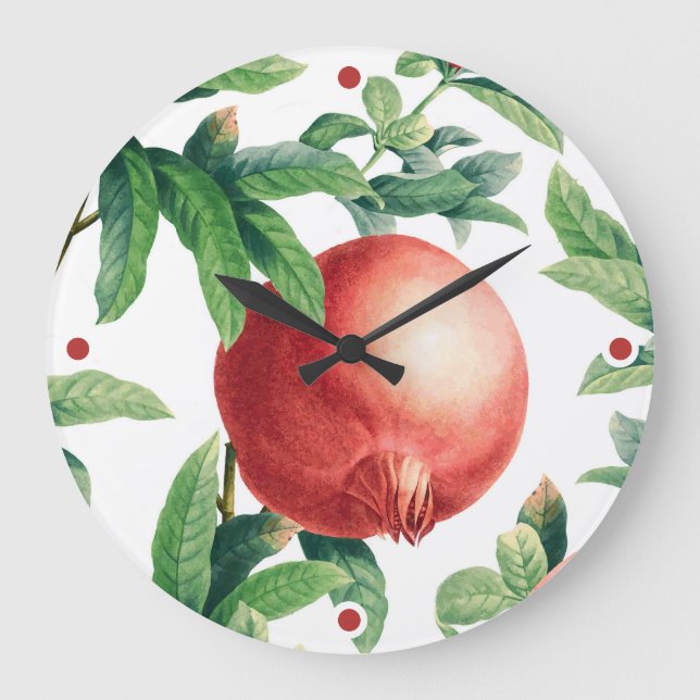 Granatäpple Gren Stor Klocka (Framsida)