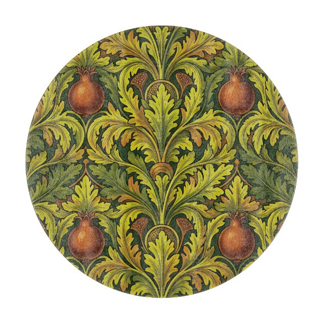 Granatäpple Gylden Lövverk Ornamenterad William Mo (Framsidan)