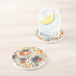 Granatäpple och citrus Mediterranean Sandstone Kus Underlägg