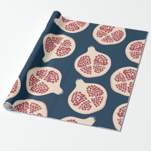 Granatäpple, sömlös mönster, bakgrund med pome presentpapper