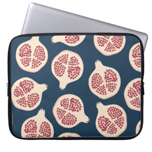 Granatäpple, sömlös mönster, bakgrund med pomeg laptop fodral