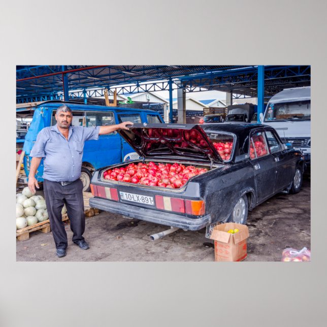 Granatäpplen för försäljning poster (Framsidan)