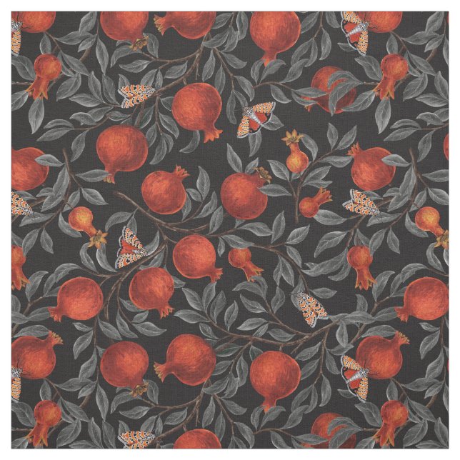 Granatäpplen och baljväxter tyg (Provkarta)