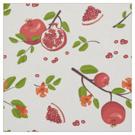 Granater på vit bomullslinne eller polyester tyg