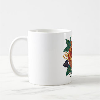 Granatfladdermus Överflöd Kinesisk Konst Kaffemugg