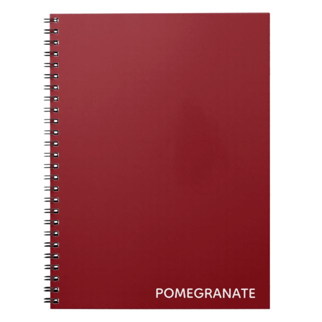 Granatröd färg namn anteckningsbok (Framsidan)