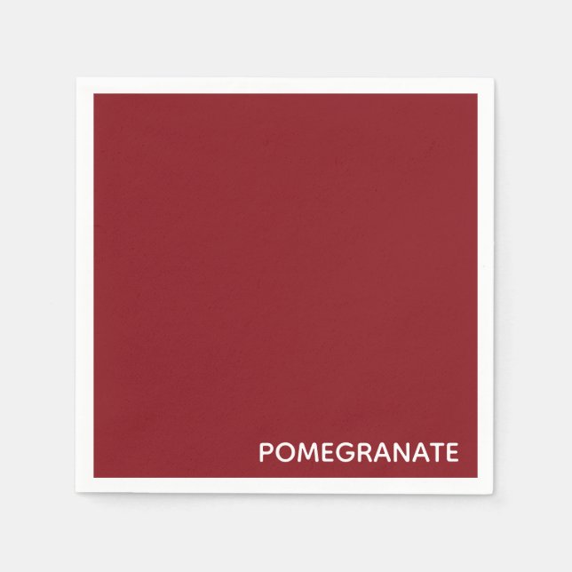 Granatröd färg namn pappersservett (Framsidan)