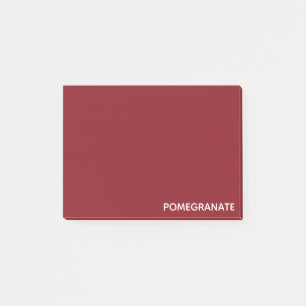 Granatröd färg namn post-it block