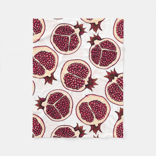 Granatskivor på vita fleecefilt (Framsidan)