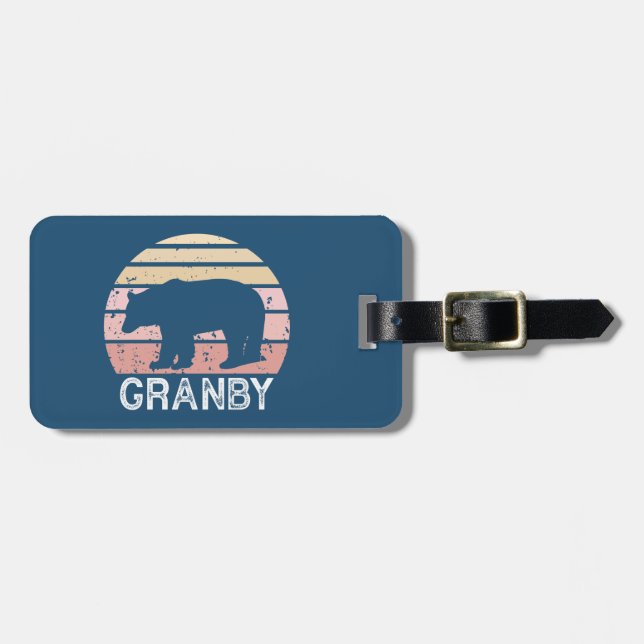 Granby Colorado Retro Björn Bagagebricka (Horisontell Framsida)