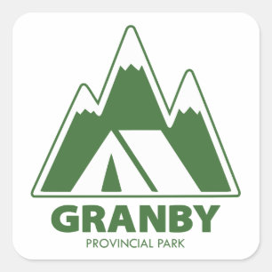 Granby Provincial Park Bergscamping Fyrkantigt Klistermärke
