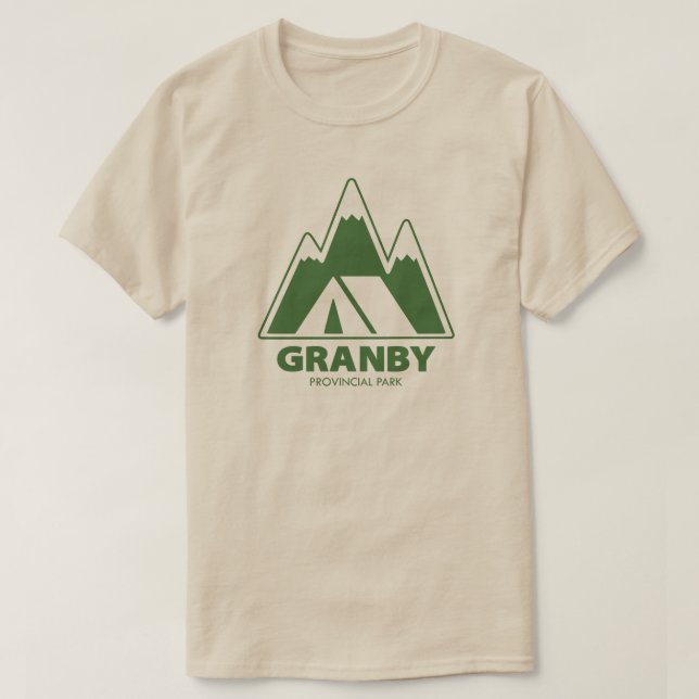 Granby Provincial Park Mountains Camping T Shirt (Design framsida)