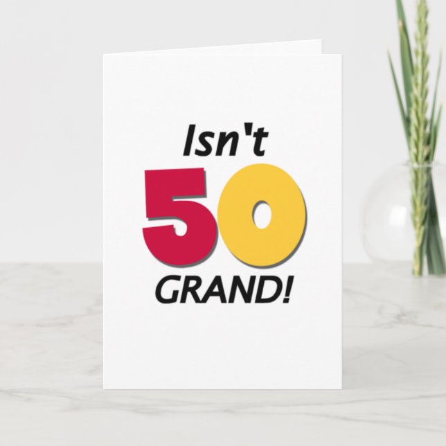 Grand 50 Birthday Kort (Framsida)