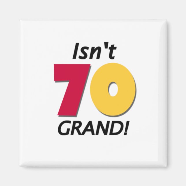 Grand 70 Birthday Magnet (Framsidan)