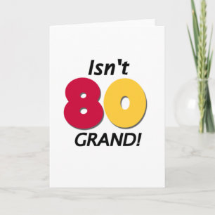 Grand 80 Birthday Kort