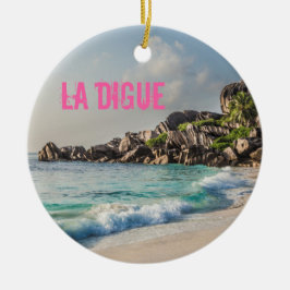 Grand Anse Seychelles La Digue Beach-gåva Julgransprydnad Keramik