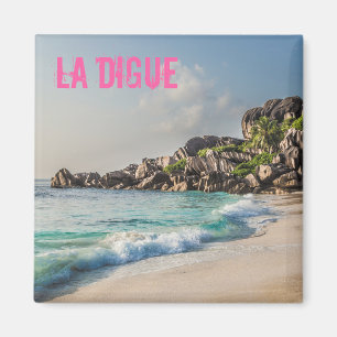 Grand Anse Seychelles La Digue Beach-gåva Magnet