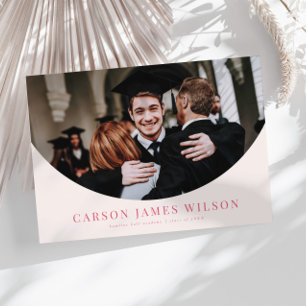 Grand Arch Photo Rosa Studenten meddelande Inbjudningar
