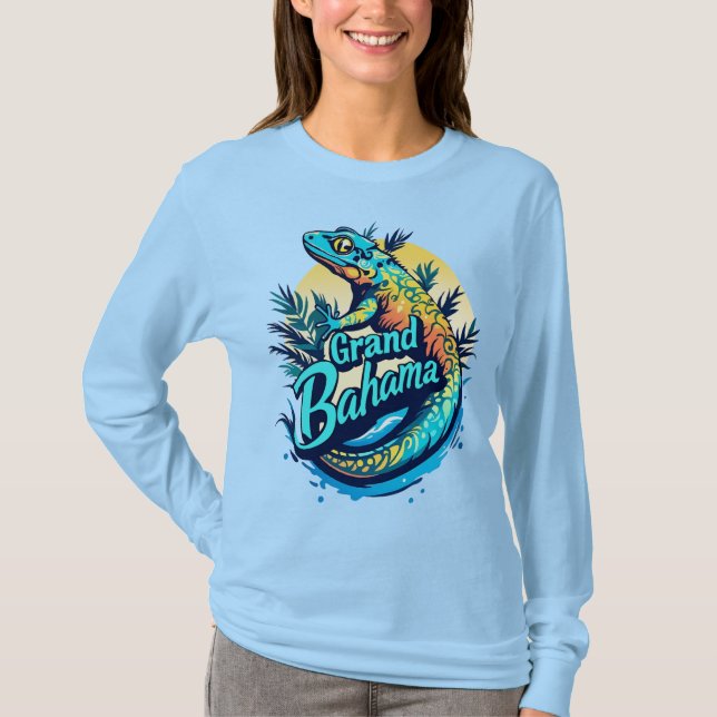 Grand Bahama Caribbean Gecko T Shirt (Framsida)