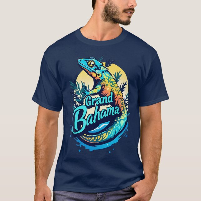 Grand Bahama Caribbean Gecko T Shirt (Framsida)