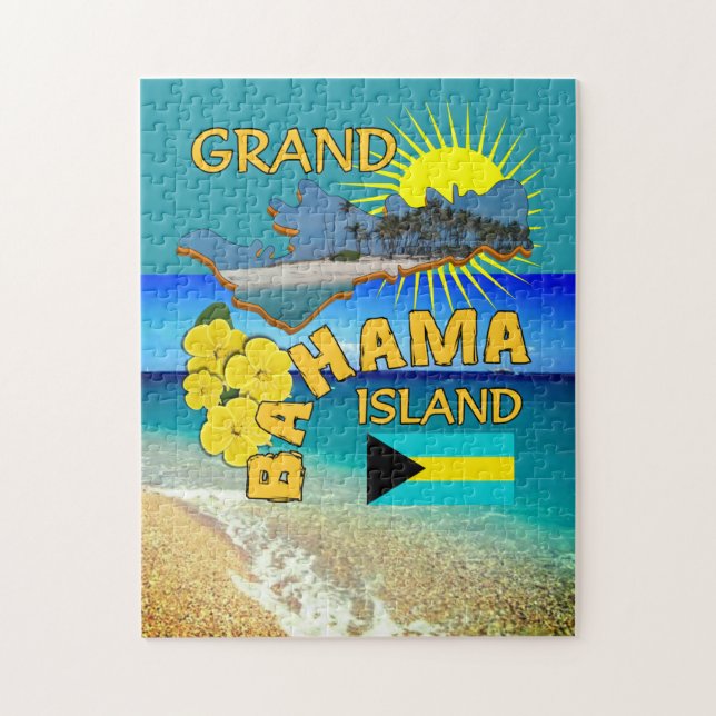 Grand Bahama Island Travel Theme Pussel (Vertikal)