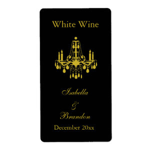 Grand Ballroom Bröllop Vin-etikett (guld) Fraktsedel
