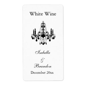 Grand Ballroom Bröllop Vin-etikett (vit) Fraktsedel