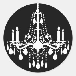 Grand Ballroom Sticker (svart) Runt Klistermärke