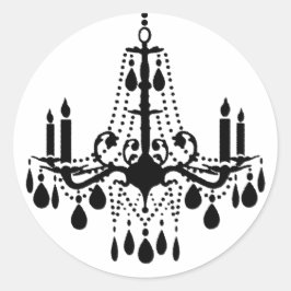 Grand Ballroom Sticker (vit) Runt Klistermärke