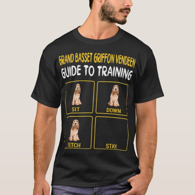 Grand Basset Griffon Vendeen Guide to Training T Shirt (Framsida)