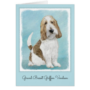 Grand Basset Griffon Vendeen - Original Hund Art Hälsningskort