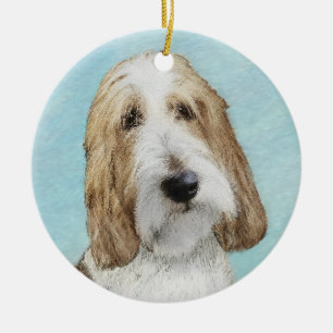 Grand Basset Griffon Vendeen - Original Hund Art Julgransprydnad Keramik