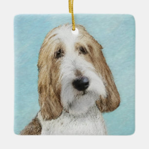 Grand Basset Griffon Vendeen - Original Hund Art Julgransprydnad Keramik