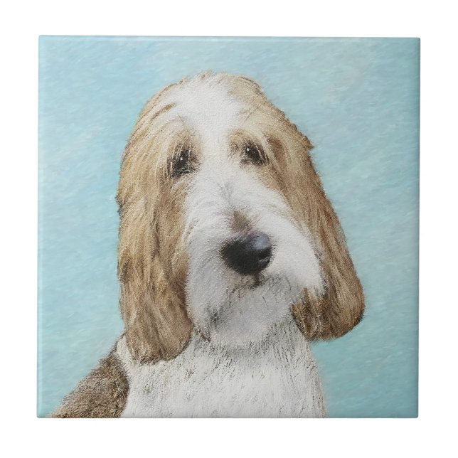 Grand Basset Griffon Vendeen - Original Hund Art Kakelplatta (Framsidan)