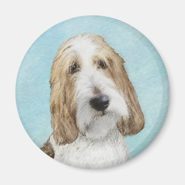 Grand Basset Griffon Vendeen - Original Hund Art Magnet (Framsidan)