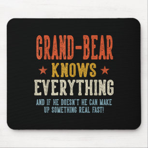 Grand-bear vet allt fars dag retro musmatta