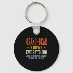 Grand-bear vet allt fars dag retro nyckelring