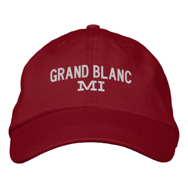 Grand Blanc Michigan Embroidered Baseball Hat Broderad Keps (Framsida)