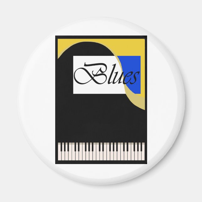 Grand Blues Piano Magnet (Framsidan)
