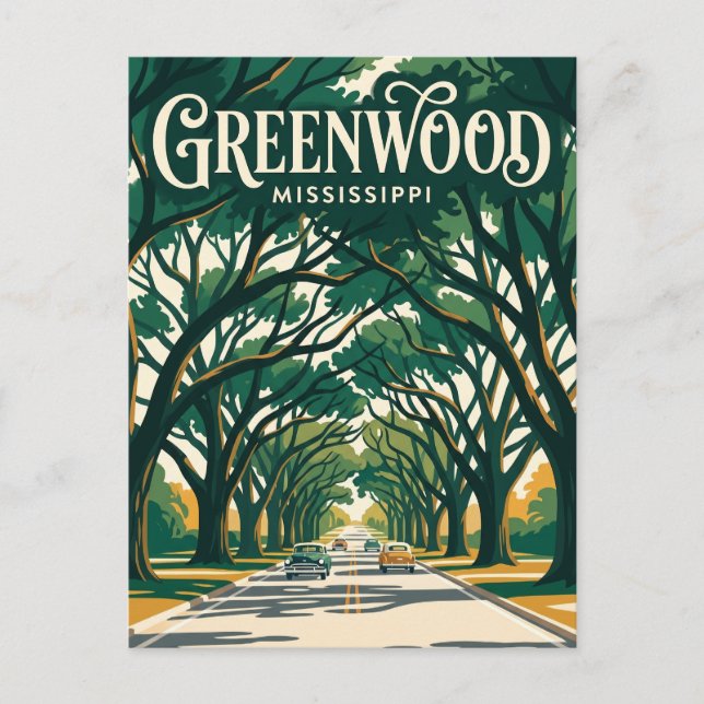 Grand Boulevard Mississippi Vykort (Framsida)