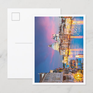Grand canal i Italien med Santa Maria Vykort