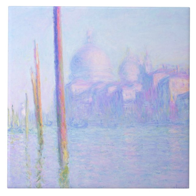 Grand Canal i Venedig (av Claude Monet) Kakelplatta (Framsidan)